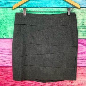 🇮🇹 ANONYME SANO TORI gret pleated slit patterned textured vintage skirt 🇮🇹